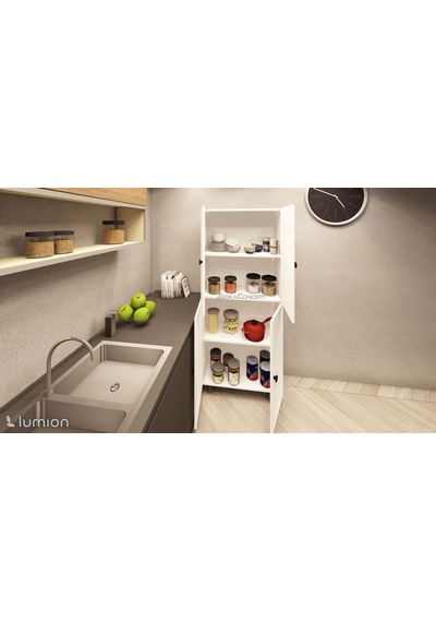 Modus Çok Amaçlı Mutfak Banyo Ayakkabılık Dolabı 70 Cm 6 Bölmeli