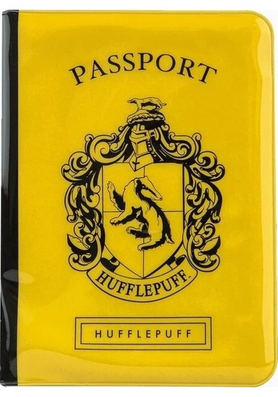 Cinereplicas Harry Potter Hufflepuff Pasaport Kılıfı Ve Valiz Etiketi Seti Kartlık Cüzdan Sarı