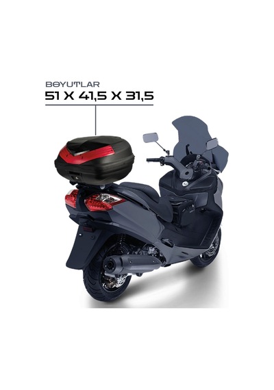 Wogen Motosiklet Arka Çanta 39l Su Geçirmez Siyah