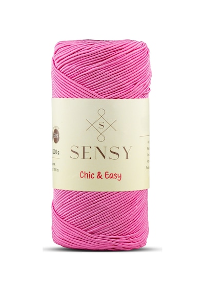 Sensy Premium Chic&easy 200 Gr Slim Supra İpi Mumlu İp Runner İpi Çanta İpi Pase İp Makrome İp Pembe