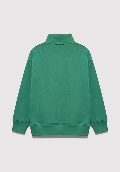 Mavi - Baskılı Kapüşonlu Yeşil Sweatshirt 6s10169-71697 Yeşil
