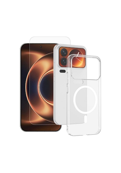 Teleplus Xiaomi 17 Pro Max Kılıf London Manyetik Şarj Özellikli Pc Kapak + Nano Ekran Koruyucu Şeffaf