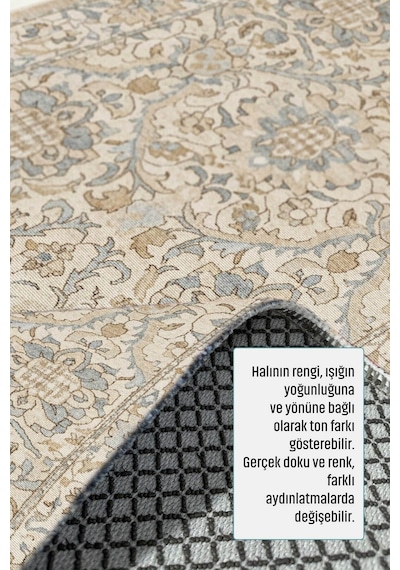 Dekoratif Halı Kaymaz Taban Leke Tutmaz Yıkanabilir Kilim Özel Ölçü Salon Halısı 3038