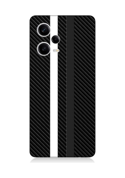 Xiaomi Redmi Note 12 Pro 5g Uyumlu Silikon Kılıf Siyah Beyaz Karbon Motif