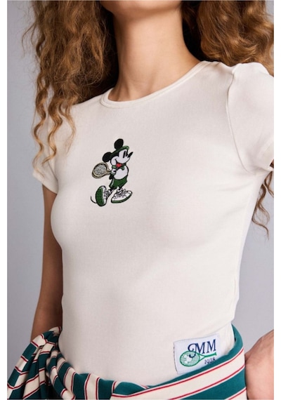 Defacto Baskılı Beyaz Kadın T-shirt G9575ax/wt32