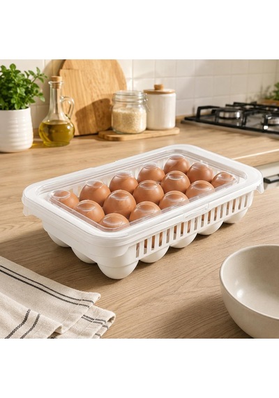15 Gözlü Kilitli Yumurta Saklama Kabı Plastik Yumurta Taşıma Kutusu Kapaklı Şeffaf Buzdolabı Düzenleyici Bpa Free 15'li Yumurta Organizeri Çok Renkli