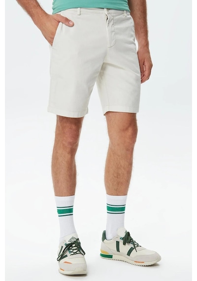 Lacoste Men's Slim Fit Organic Cotton Bermuda Shorts Erkek Dar Kesim Organik Pamuk Bermuda Şort Krem
