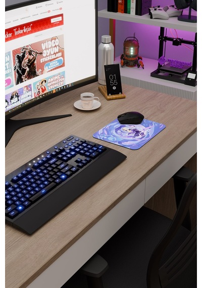 Fischl Genshin Impact Anime Gacha V2 - 22x18 Gaming Mouse Pad Fare Altlığı
