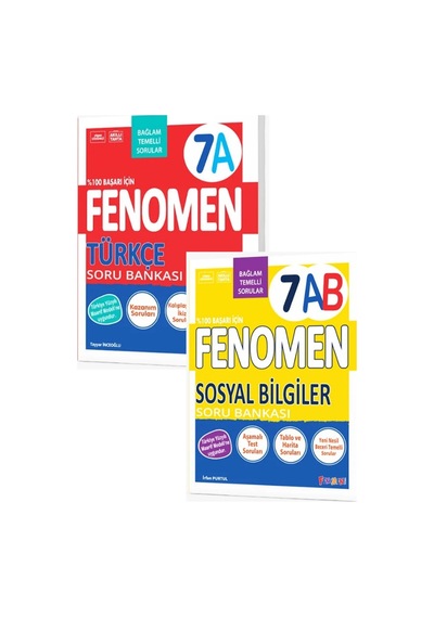 2027 7.sınıf Türkçe A-sosyal Bilgiler Ab Kolay Orta Seviye %100 Marif Yeni Müfredat Soru Bankası Seti