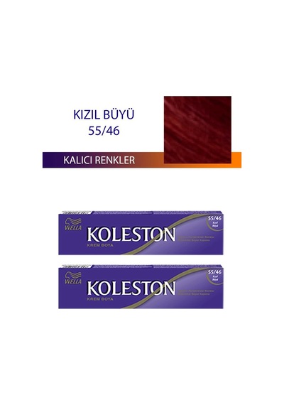 Hubrendy Tedarik 2 Adet Single Tüp Boya Saç Boyası Kızıl Büyü 55/46