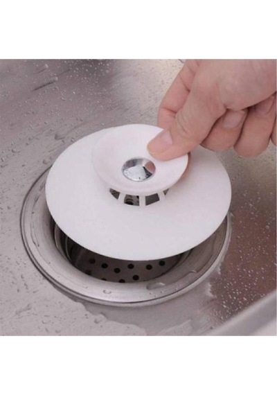 Lavabo Tıpası Ve Süzgeç Silikon Lavabo Süzgeci Tıkanma Önleyici Silikon Siyah Diğer