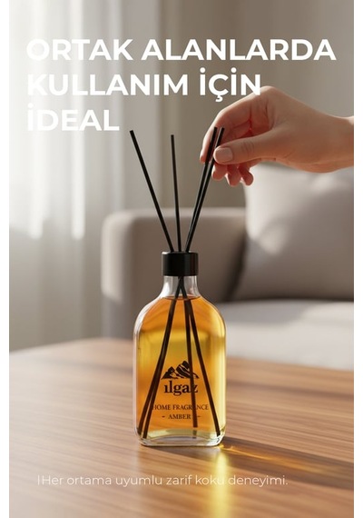 Ilgaz Amber Bambu Çubuklu Oda Kokusu 200 Ml Xl Red Diffuser 12'li Paket Diğer