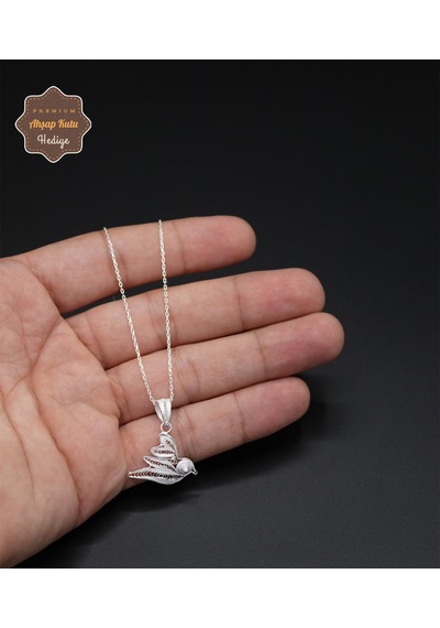 Güvercin Model 925 Ayar Saf Gümüş Telkari Kadın Kolye 201024656 Gümüş