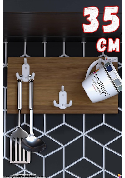 Geyik 9 Kancalı Mutfak Askısı 3'lü Set 31,4x19 Cm - Şık Tasarım, Çok Amaçlı Düzenleyici Ve Yer Tasarrufu 35 Cm Geyik 9 Kancalı Mutfak Askısı 3'lü Set 31,4x19 Cm - Şık Tasarım, Çok Amaçlı Düzenleyici Ve Yer Tasarrufu 35 Cm