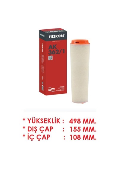 Hava Fıltresı Bmw 3 E46 E90 E91e92 E93 5 Seri E39 E60/61 7 Seri E38 X3 E83 X5 E70x6 E71/72 2,5d 3,0d Ak362/1