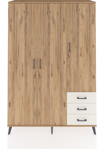 Hyperion Dolap 6 Raflı 3 Çekmeceli Tek Askılı 132x44x195 Çam-... Çam Hyperion Dolap 6 Raflı 3 Çekmeceli Tek Askılı 132x44x195 Çam-... Çam