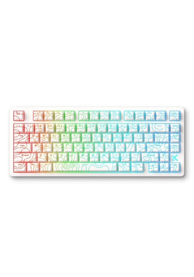 Mchose Jet 75 E-sport White Topographic %75 Hall Effect Kailh Mag