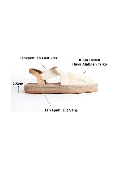 Trendella Kadın Bej Espadril Ayakkabı Tr19my01c Kırmızı