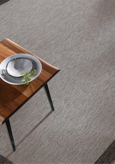 Elit Premium Sisal Jut Halı 1401 Hav Ve Toz Yapmaz Bordürlü Halı Gri-siyah Gri - Siyah