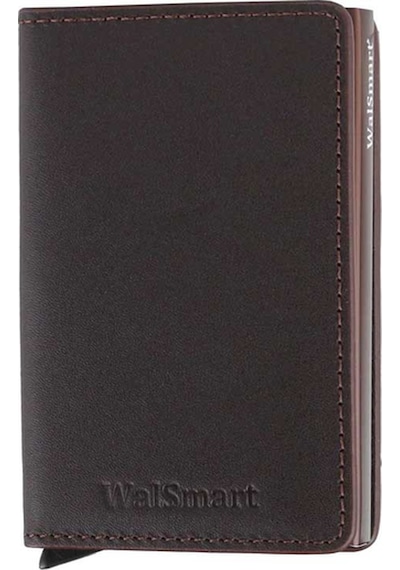 Walsmart Book Cotton Akıllı Mekanizmalı Deri Cüzdan Kahverengi