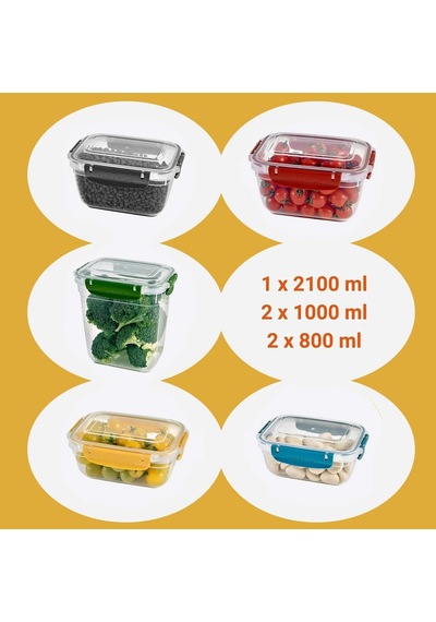 %100 Hava Geçirmez İç İçe Geçebilen Saklama Kabı Seti Contalı Kapak Su Sızdırmaz Kapaklı Gıda Saklama Takımı Erzak Meyve Kutusu Kuruyemiş Bakliyat Kapları 5 Parça Çok Renkli %100 Hava Geçirmez İç İçe Geçebilen Saklama Kabı Seti Contalı Kapak Su Sızdırmaz Kapaklı Gıda Saklama Takımı Erzak Meyve Kutusu Kuruyemiş Bakliyat Kapları 5 Parça Çok Renkli