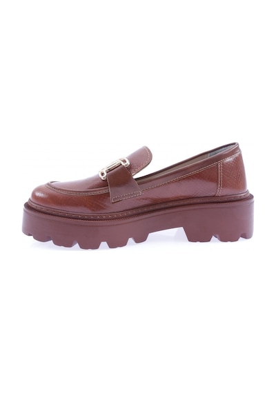 Dgn 1002 Kadin Aksesuarli Loafer Ayakkabi 1002-2231-R6754 Kahverengi