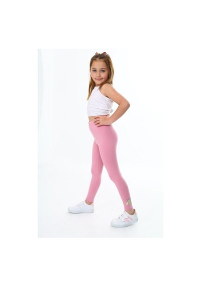 Toontoy Kids Toontoy Kız Çocuk Kirpi Baskılı Tayt Gül Kurusu