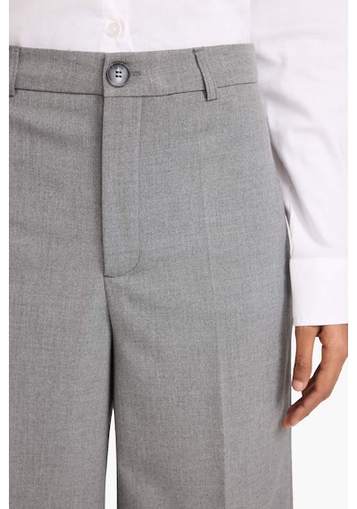 Defacto Straight Fit Fleto Cepli Normal Bel Standart Boy Pantolon F6214ax26spgr394 Gri-gr394