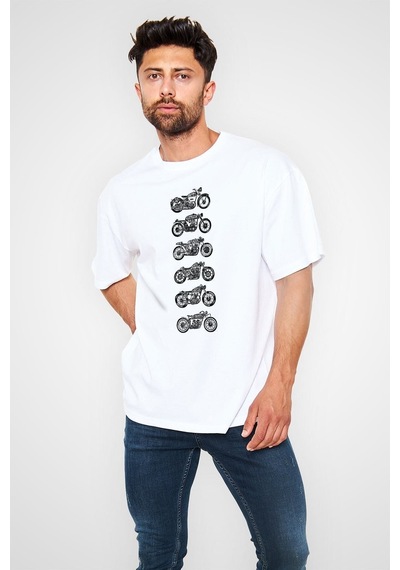 Noıssey Ko Butadigi Beyaz Unisex Oversize Tişört T-shirt Os11409