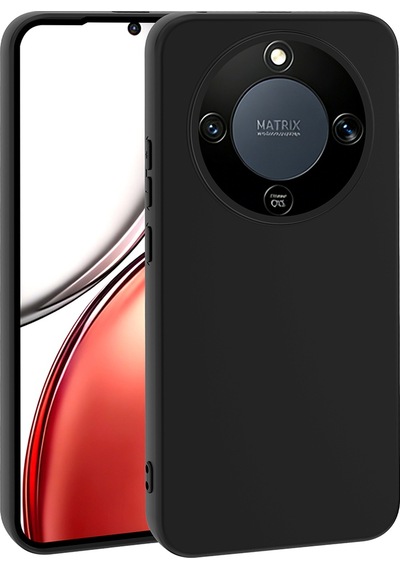 Honor Magic 8 Lite 5g Kılıf Lansman Tasarım İç Yüzeyi Kadife Silikon Siyah