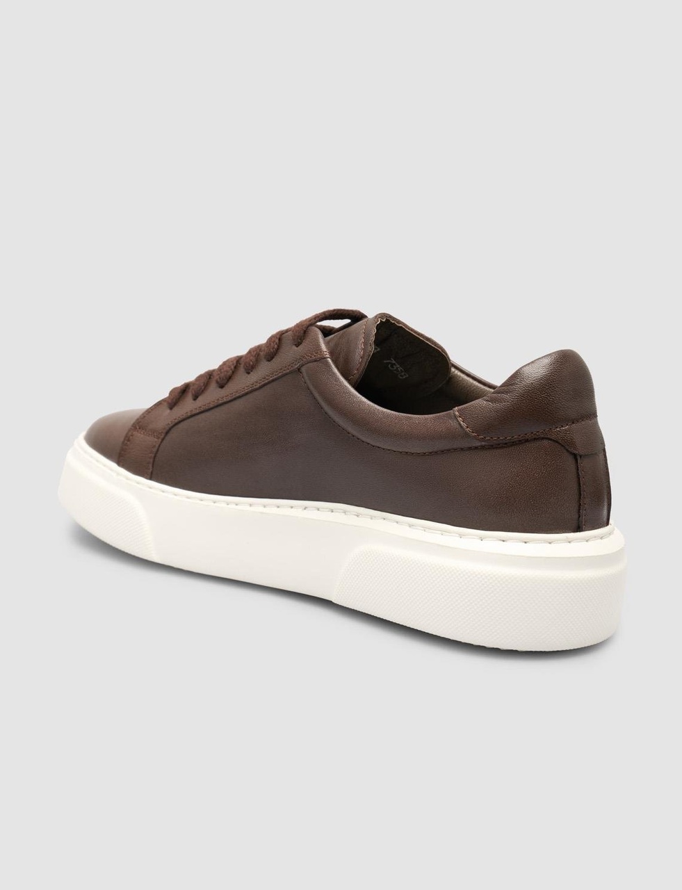 Monamae %100 Hakiki Deri Kahverengi Kadın Sneaker Kahverengi