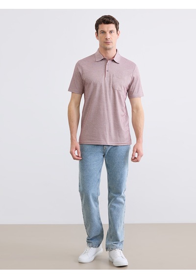 Lcwaıkıkı Classic Bordo Polo Yaka Kısa Kollu Cepli Erkek Tişört