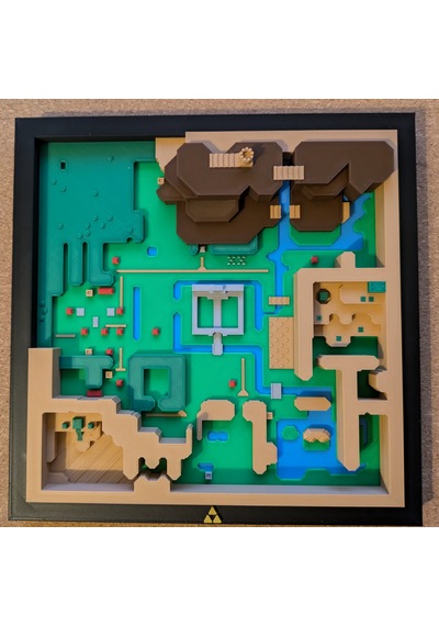 Zelda A Link To The Past Map Baskı Tablo Çerceve