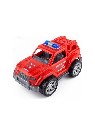 Kırmızı Büyük Eğitici İtfaiye Aracı Tekerlekli Suv Tasarım 37 Cm Oyuncak İtfaiye Kamyonu