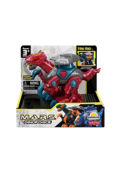 Trex Dinazor Işıklı Ve Sesli Happy Kid Mars Dınoforce - Kırmızı Trex