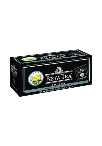 Beta Tea Earl Grey Bergamot Aromalı Siyah Bardak Poşet Çay 25 x 2 G