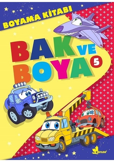 Bak ve Boya 5-Boyama Kitabı- Çınar Yayınları