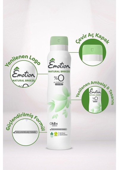 Tr Natural Breeze Kadın Alüminyumsuz Vegan Deodorant 3x200 Ml Hızlı Kurur, Leke Bırakmaz