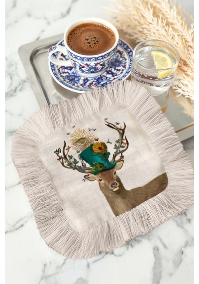 Süslü Geyik Desenli Püsküllü Sunum Peçetesi-vintage Botanik Temalı Yeşil Krem Bardak Altlığı Mendili Kumlu Deniz Mavisi Süslü Geyik Desenli Püsküllü Sunum Peçetesi-vintage Botanik Temalı Yeşil Krem Bardak Altlığı Mendili Kumlu Deniz Mavisi