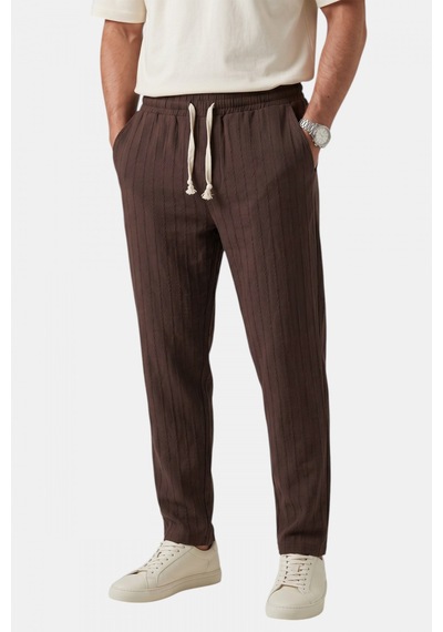 Deep Sea Deepsea Kahve Çizgi Dokulu Rahat Kesim Yazlık Spor Pantolon Hafif Kumaş Modern Tasarım 2600263 Deep Sea Deepsea Kahve Çizgi Dokulu Rahat Kesim Yazlık Spor Pantolon Hafif Kumaş Modern Tasarım 2600263