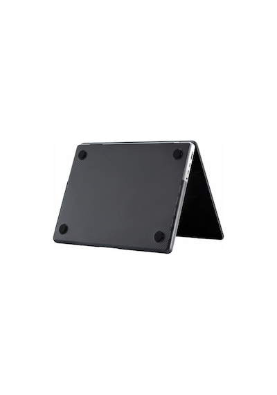 Arabulalaca Macbook Uyumlu Air 13 Inç A3449 M5 Çipli 2026 Mor Mat Doku Kılıf Hardcase Karbon Siyah