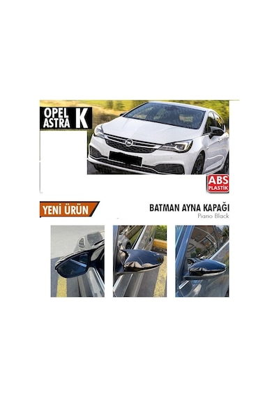 Opel Astra K 2015 Sonrası Batman Yarasa Ayna Kapağı parlak Siyah
