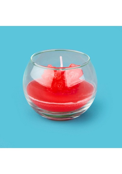 Kalp Mum - Kırmızı - 7 Cm Çok Renkli