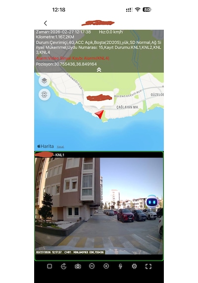 Uzaktan İzlemeli Araç İçi Güvenlik Kamerası