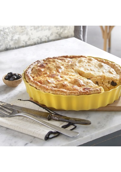 Emile Henry Tart-börek-fırın Kabı Yuvarlak 32 Cm - Kırmızı/burgundy Kırmızı