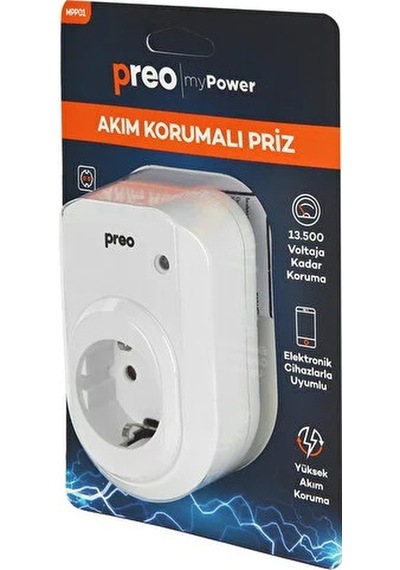 Preo My Power MPP01 Tekli Akım Korumalı Priz