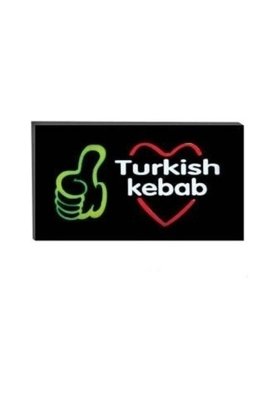 Işıklı Tak Çalıştır Hazır Tabela Turkish Kebap