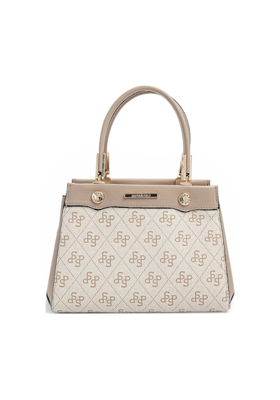 Silver & Polo Silver Polo Bej - Kum Monogram Kadın El Çantası Sp1292