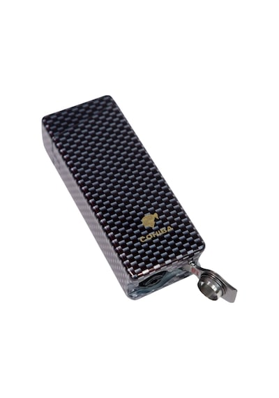 Cohiba Tek Torch Pürmüz Siyah Karbon Desenli Puro Çakmağı - Tr9032