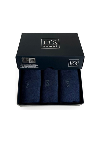 D's Damat Bambu 3lü Çorap Set Lacivert Renkli